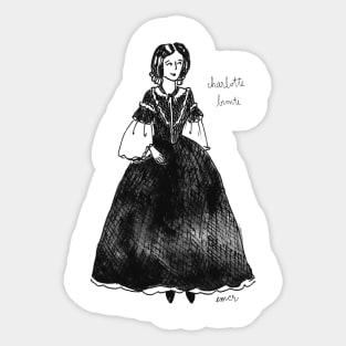 Inky Charlotte Brontë Sticker